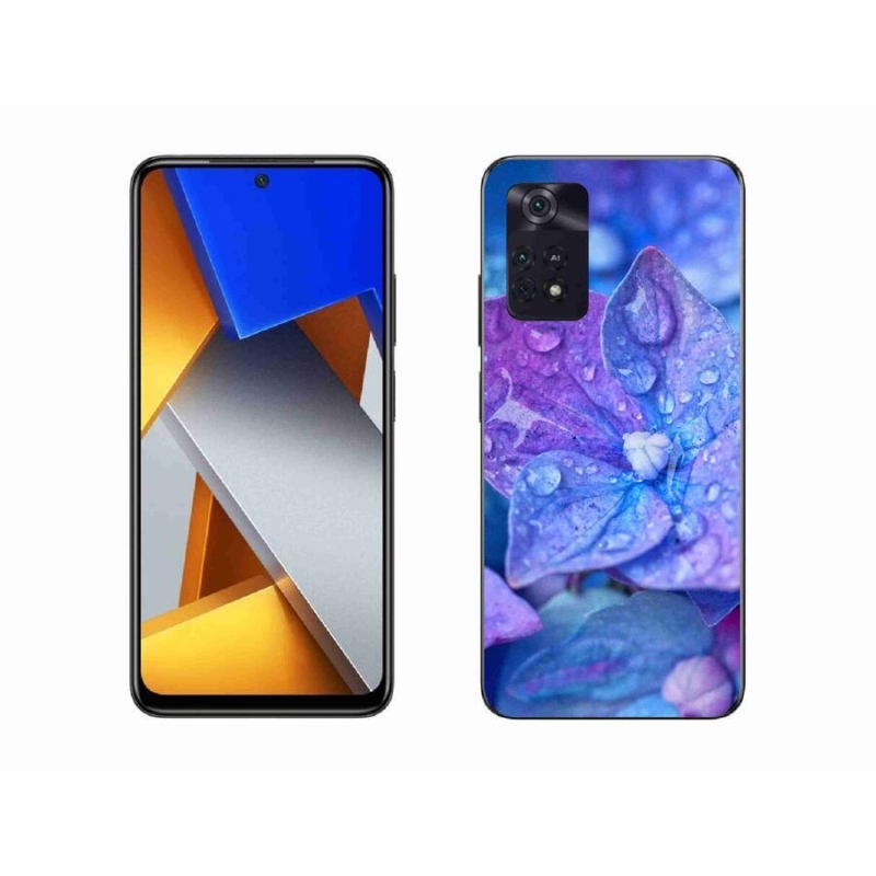 Gél tok mmCase a Xiaomi Poco M4 Pro 4G számára - lila virág