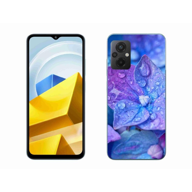 Gél tok mmCase a Xiaomi Poco M5 4G-hez - lila virág