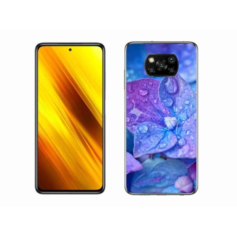 Gél tok mmCase a Xiaomi Poco X3 készülékhez - lila virág