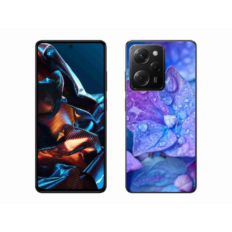 Gél tok mmCase a Xiaomi Poco X5 Pro 5G számára - lila virág