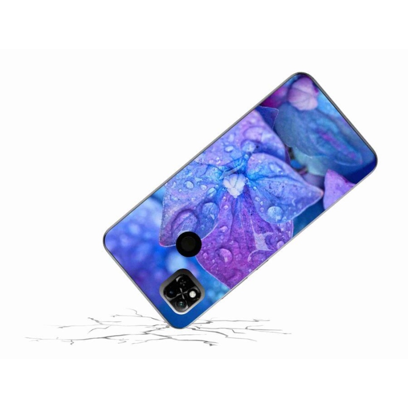 Gél tok mmCase a Xiaomi Redmi 10A számára - lila virág