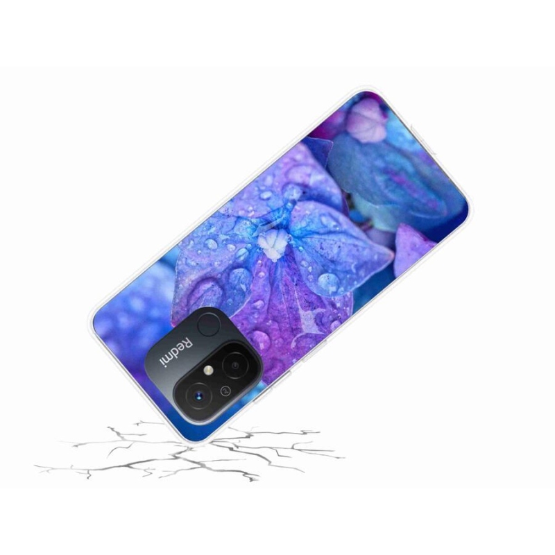 Gél tok mmCase a Xiaomi Redmi 12C számára - lila virág