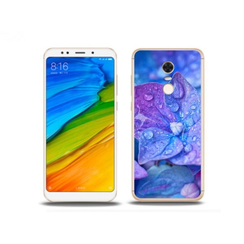 Gél tok mmCase a Xiaomi Redmi 5 Plus számára - lila virág