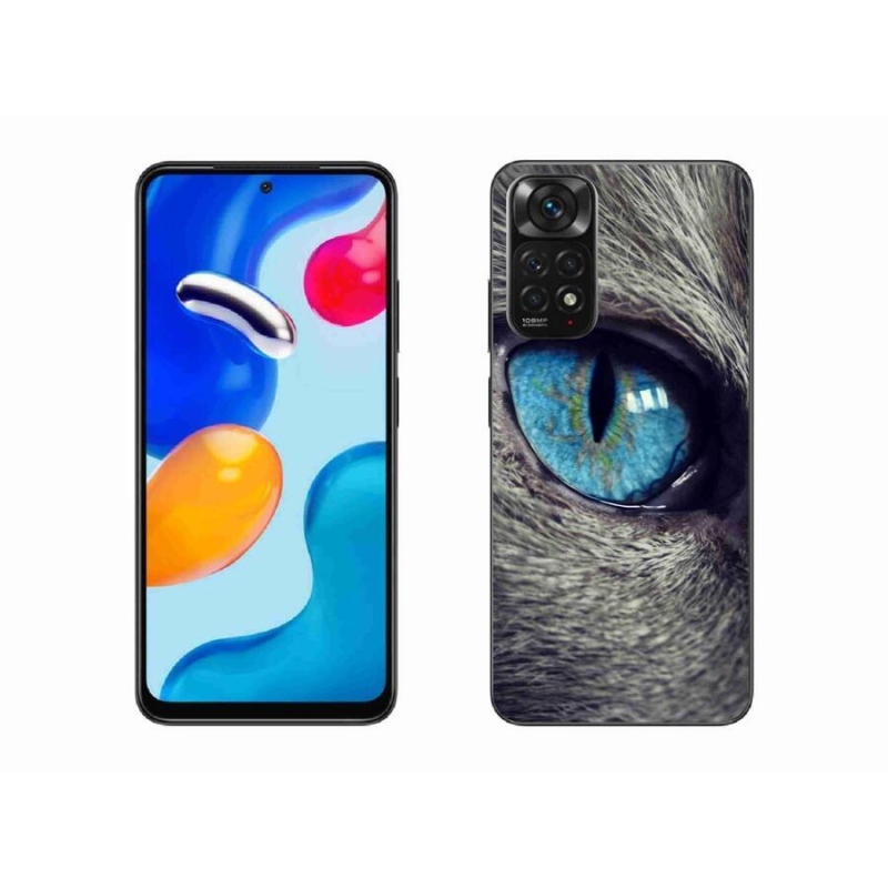 Gél tok mmCase a Xiaomi Redmi Note 11 4G-hez - kék macskaszem