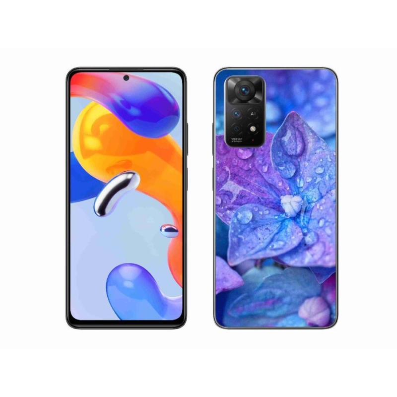 Gél tok mmCase a Xiaomi Redmi Note 11 Pro 4G/5G-hez - lila virág