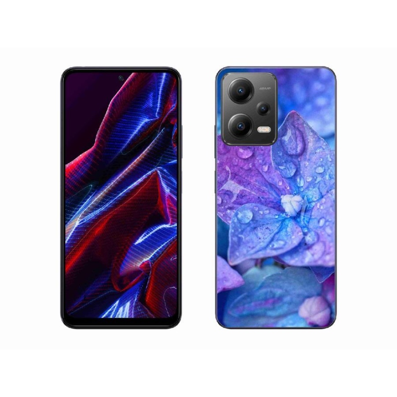 Gél tok mmCase a Xiaomi Redmi Note 12 5G számára - lila virág