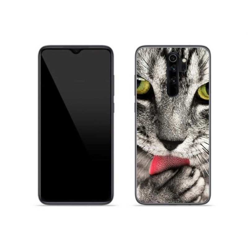 Gél tok mmCase a Xiaomi Redmi Note 8 Pro-hoz - zöld macskaszemek