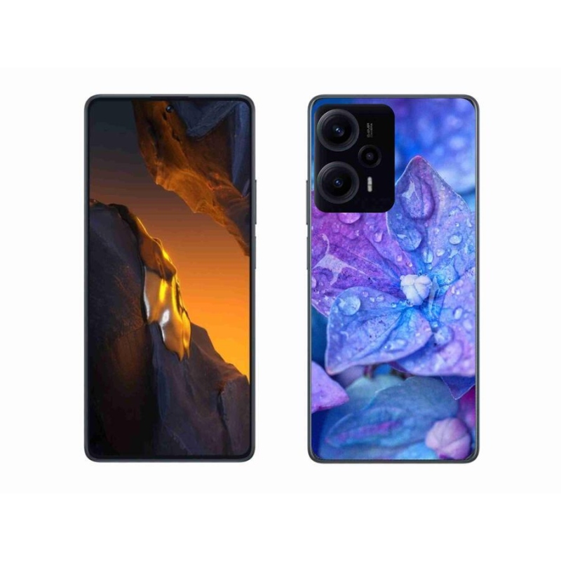 Gél tok mmCase a Xiaomi Poco F5 készülékhez - lila virág
