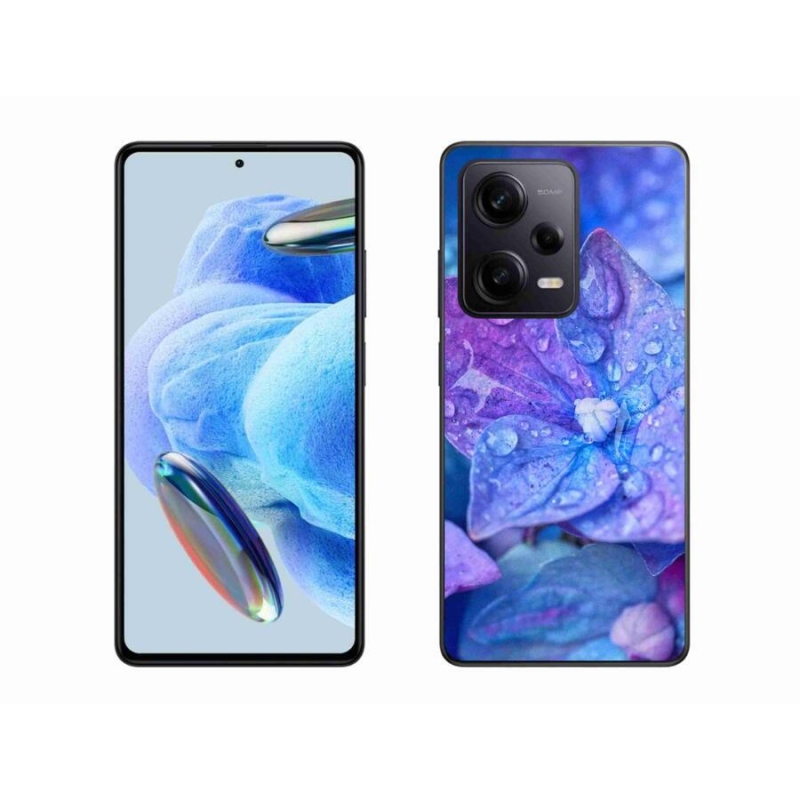 Gél tok mmCase a Xiaomi Redmi Note 12 Pro+ 5G számára - lila virág
