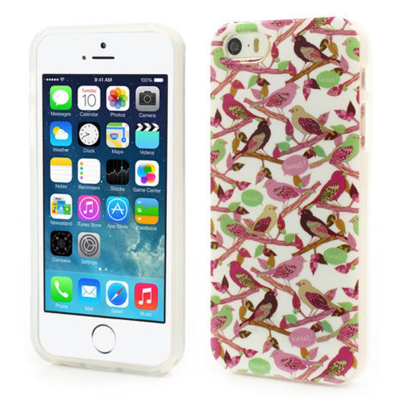 Gél tok iPhone 5, 5 - elegáns madarakhoz