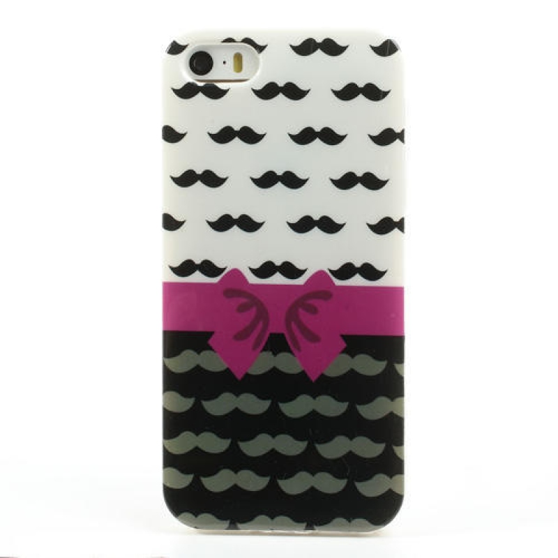 Gél tok iPhone 5, 5 - bajuszos iPhone 5-re