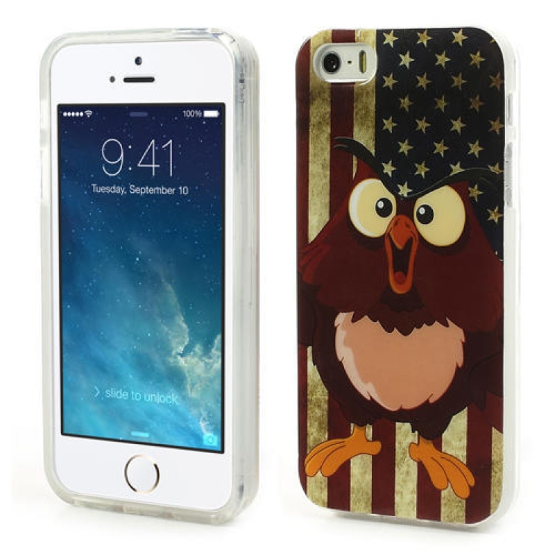 Gél tok iPhone 5, 5 - csirke amerikai zászlóhoz