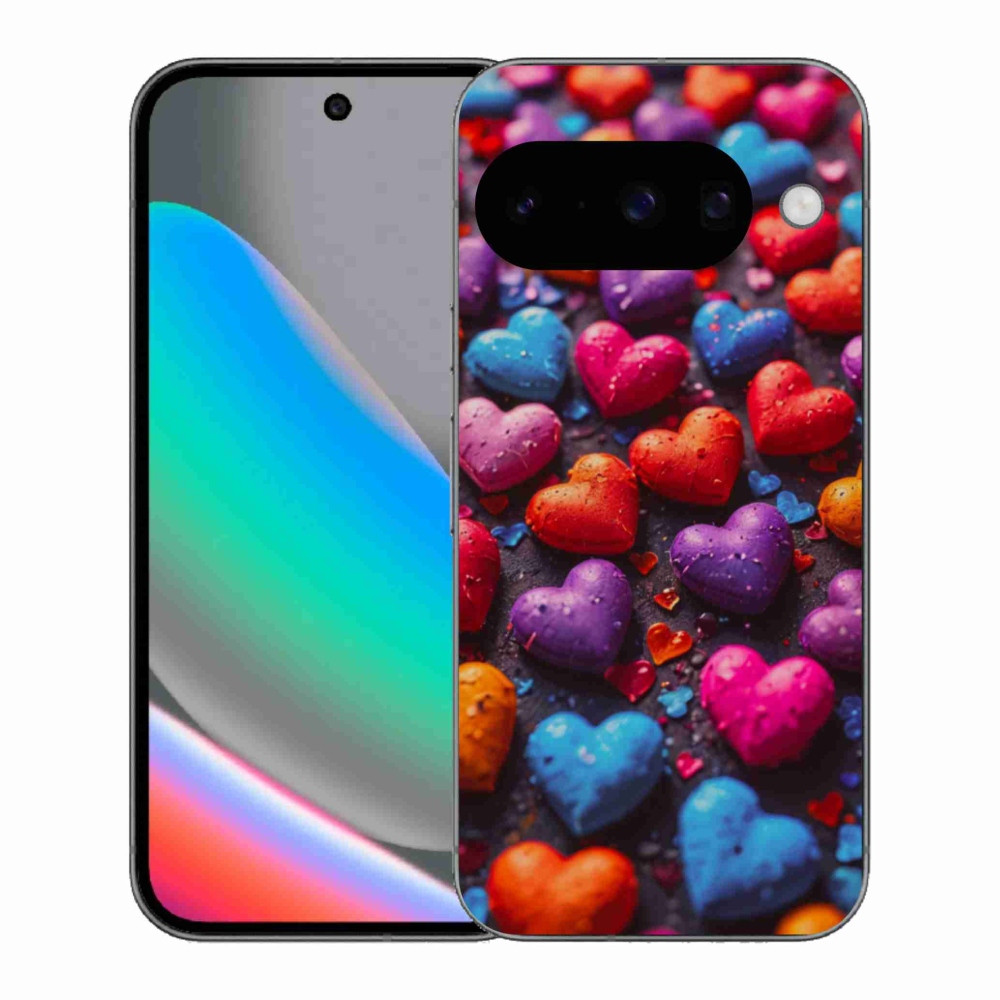 Zselés borítás mmCase a Google Pixel 10 készülékhez - színes szív