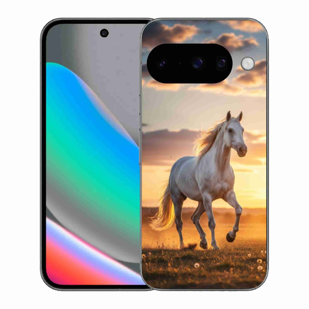 Gél borítás mmCase a Google Pixel 10 - futó fehér ló 2