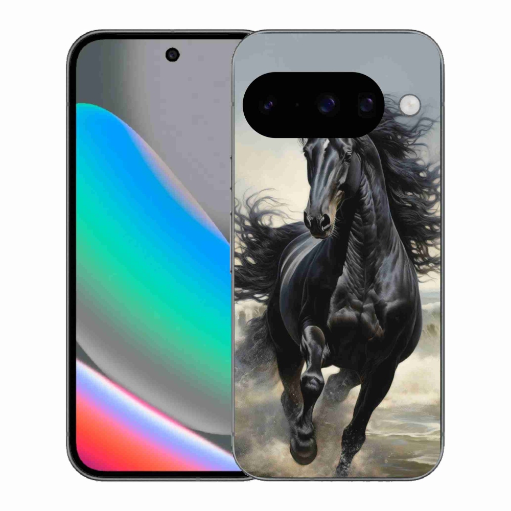 mmCase gél tok a Google Pixel 10-hez – futó fekete ló
