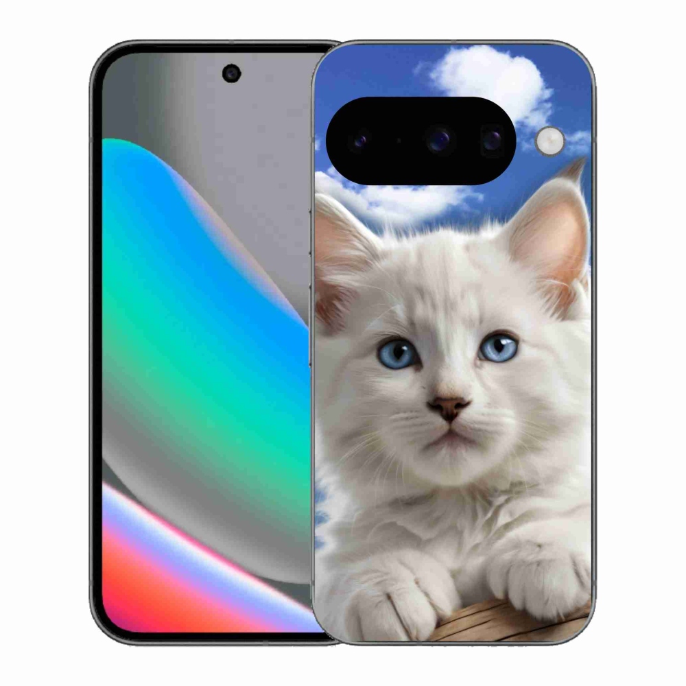 mmCase gél tok a Google Pixel 10-hez – cica és felhők