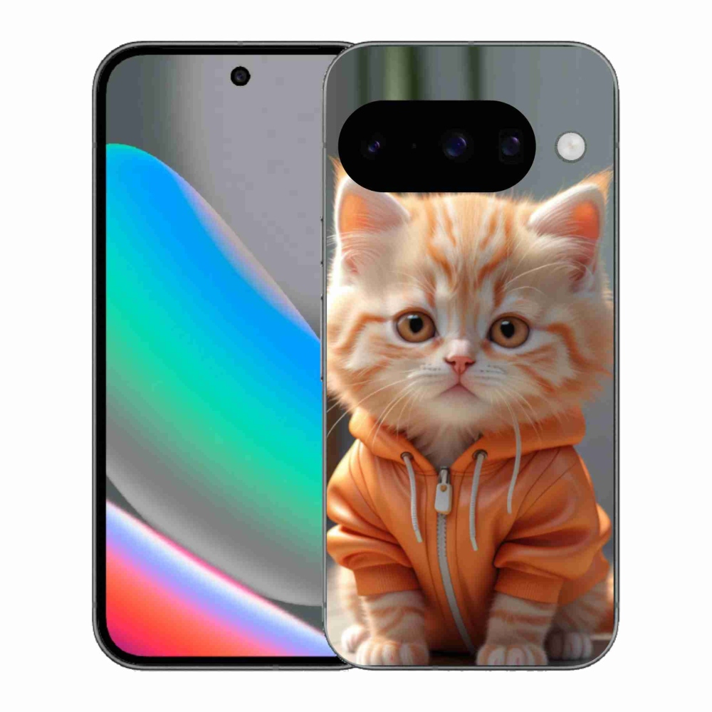 Gél borítás mmCase a Google Pixel 10 számára - cica melegítőben