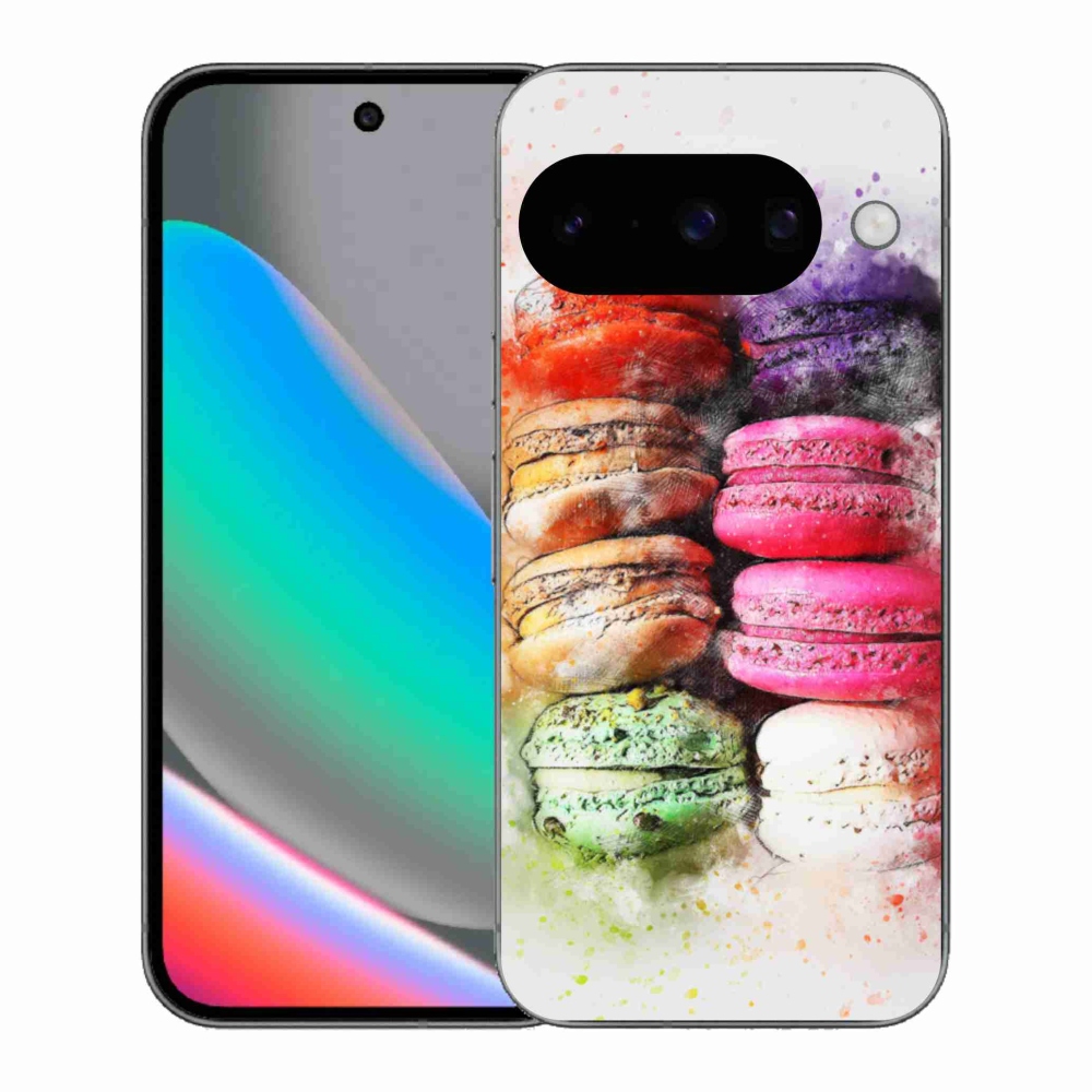 Zselés borítás mmCase a Google Pixel 10 számára - macaronok