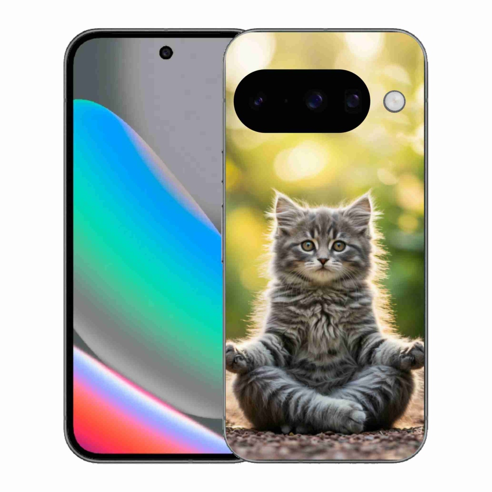 Gél borítás mmCase a Google Pixel 10 számára - meditáló cica