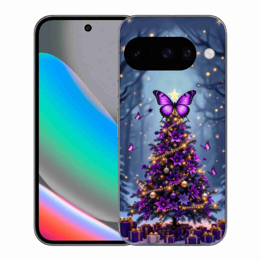 mmCase gél tok a Google Pixel 10-hez – pillangós karácsonyfa