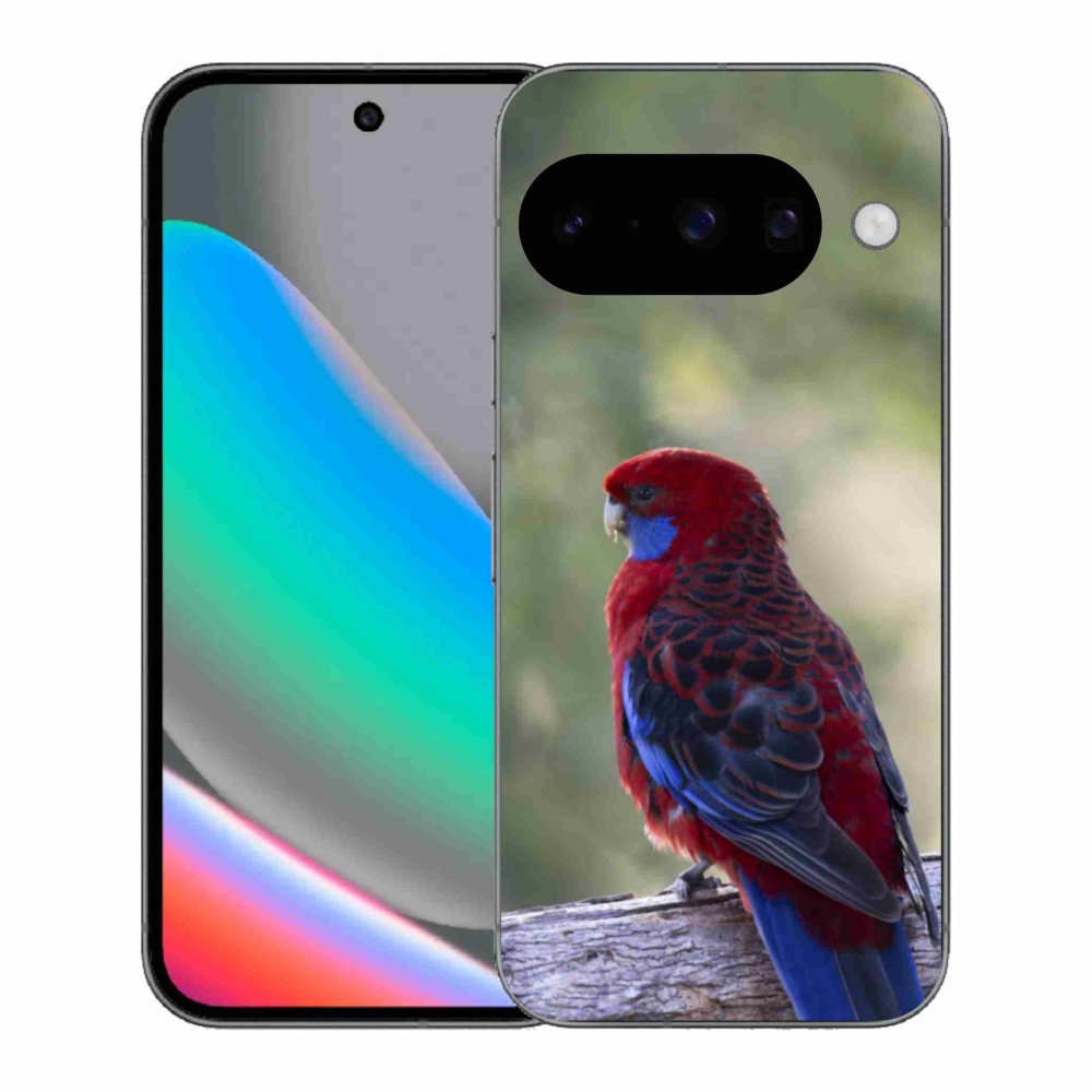 Zselés borítás mmCase a Google Pixel 10 számára - papagáj rózsa