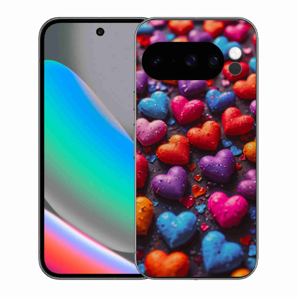 Zselés borítás mmCase a Google Pixel 10 Pro számára - színes szív