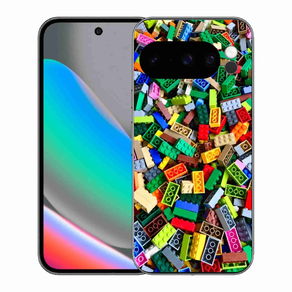 Zselés borítás mmCase a Google Pixel 10 Pro számára - színes építőkockák