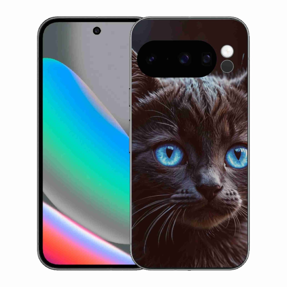 Zselés borítás mmCase a Google Pixel 10 Pro számára - fekete cica 2