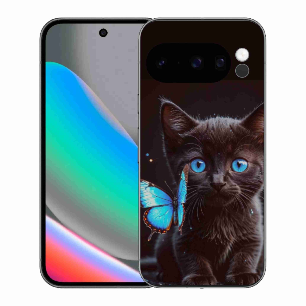 Zselés borítás mmCase a Google Pixel 10 Pro számára - fekete cica 3