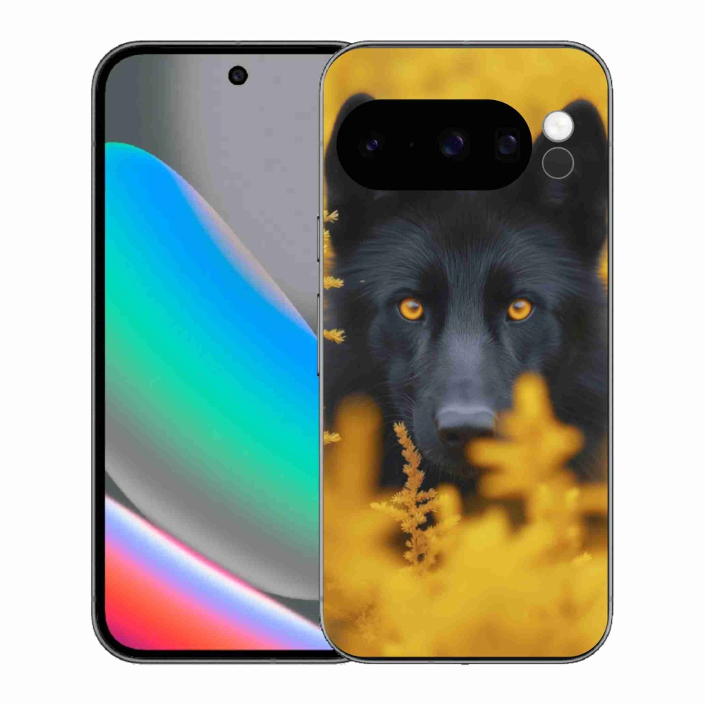 Zselés borítás mmCase a Google Pixel 10 Pro-hoz - fekete farkas 2