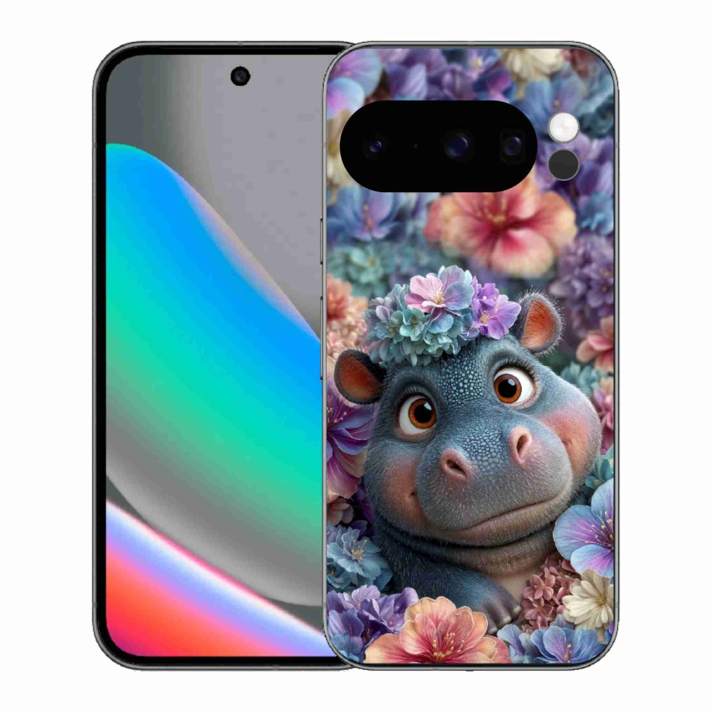 mmCase gél tok a Google Pixel 10 Pro-hoz – virágos víziló