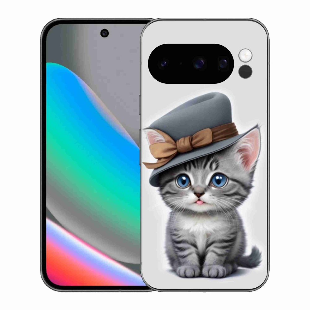 Gél borítás mmCase a Google Pixel 10 Pro számára - cica sapkával