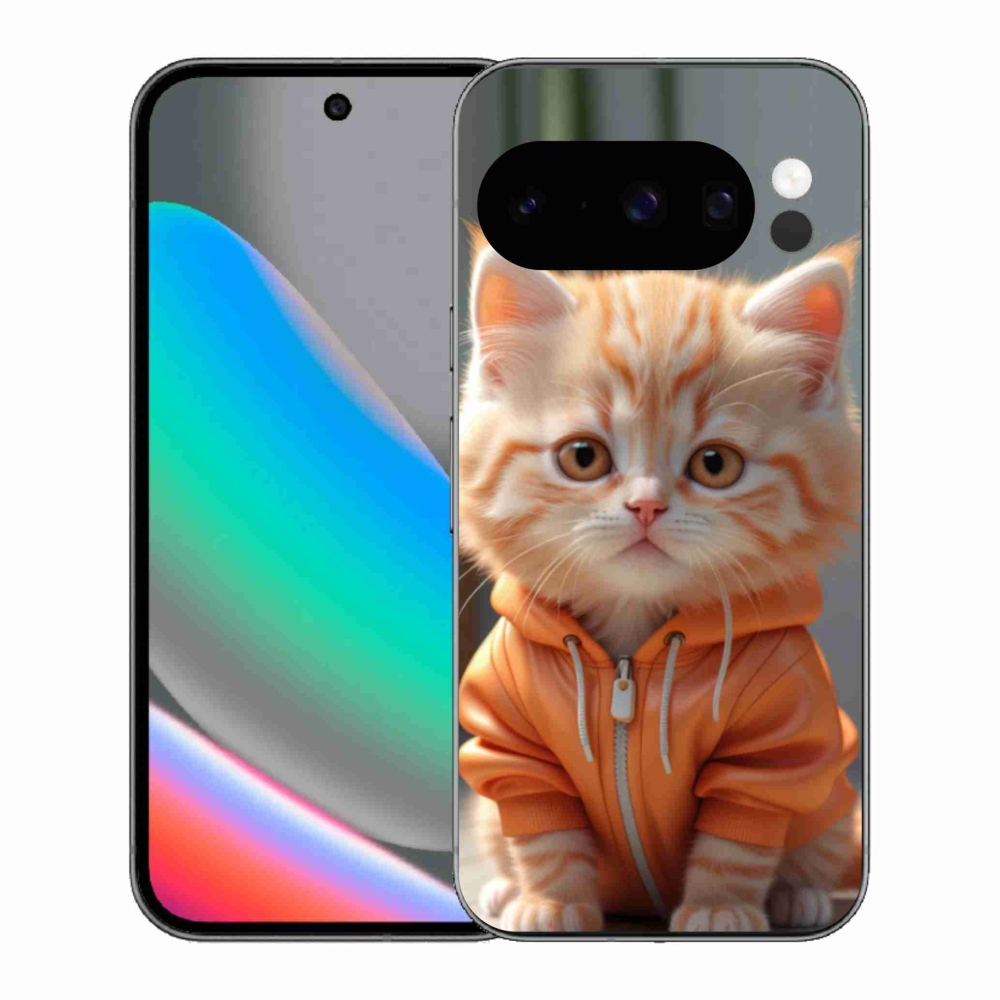 Gél borítás mmCase a Google Pixel 10 Pro számára - cica melegítőben
