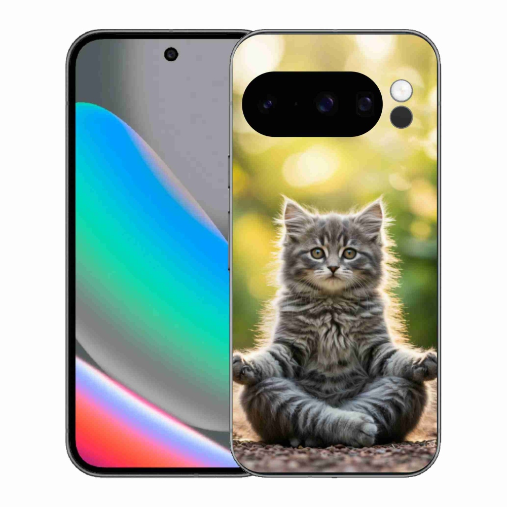 Gél borítás mmCase a Google Pixel 10 Pro számára - meditáló cica