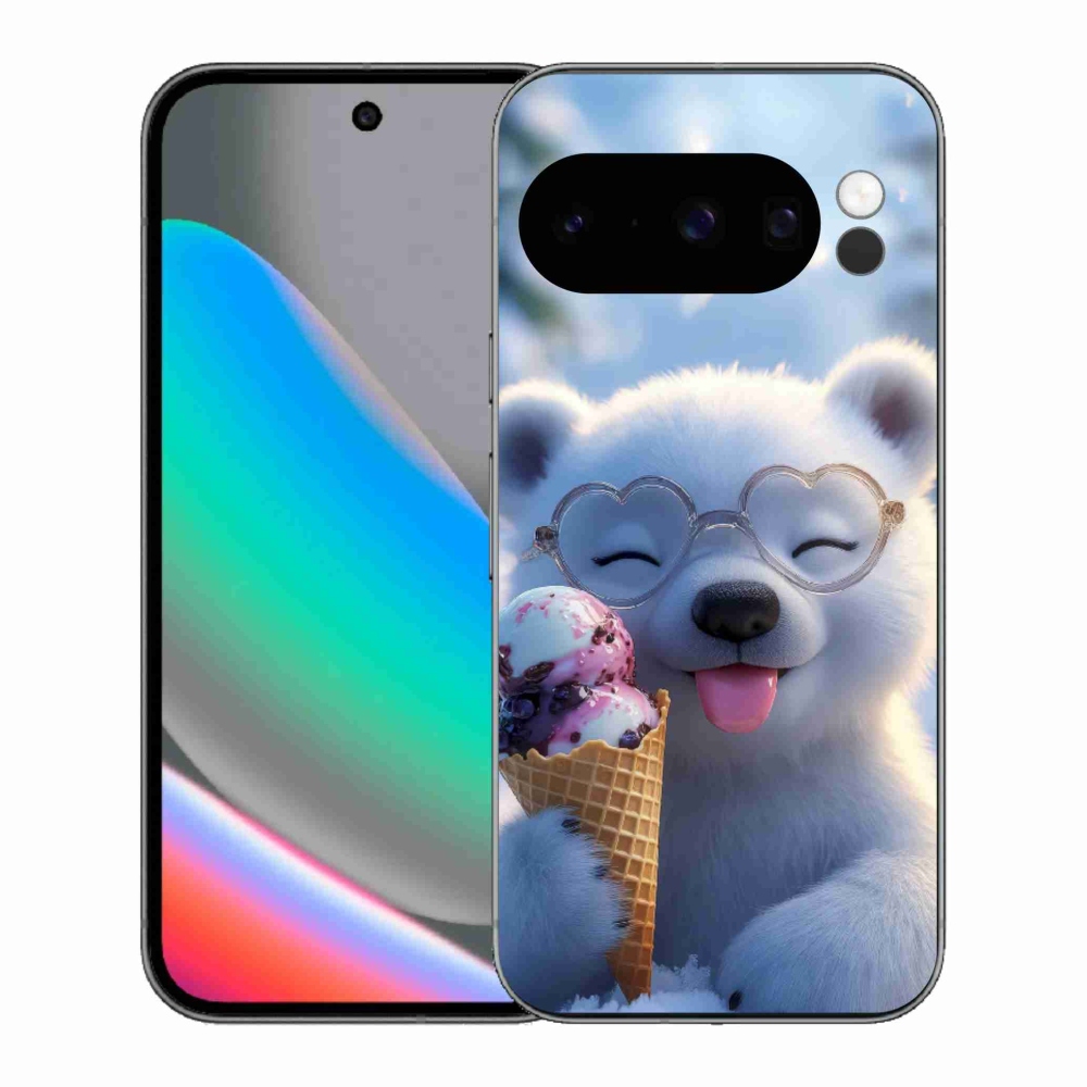mmCase gél tok a Google Pixel 10 Pro-hoz – mackó fagylalttal