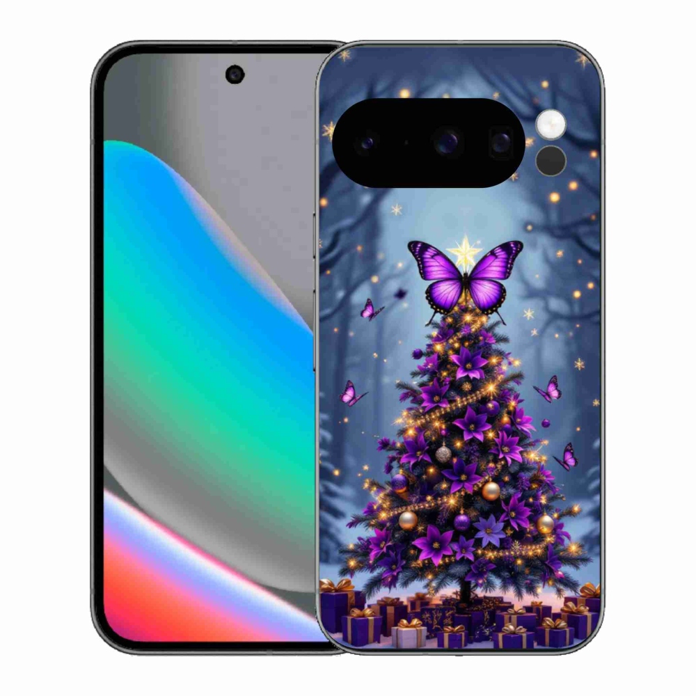 mmCase gél tok a Google Pixel 10 Pro-hoz – pillangós karácsonyfa