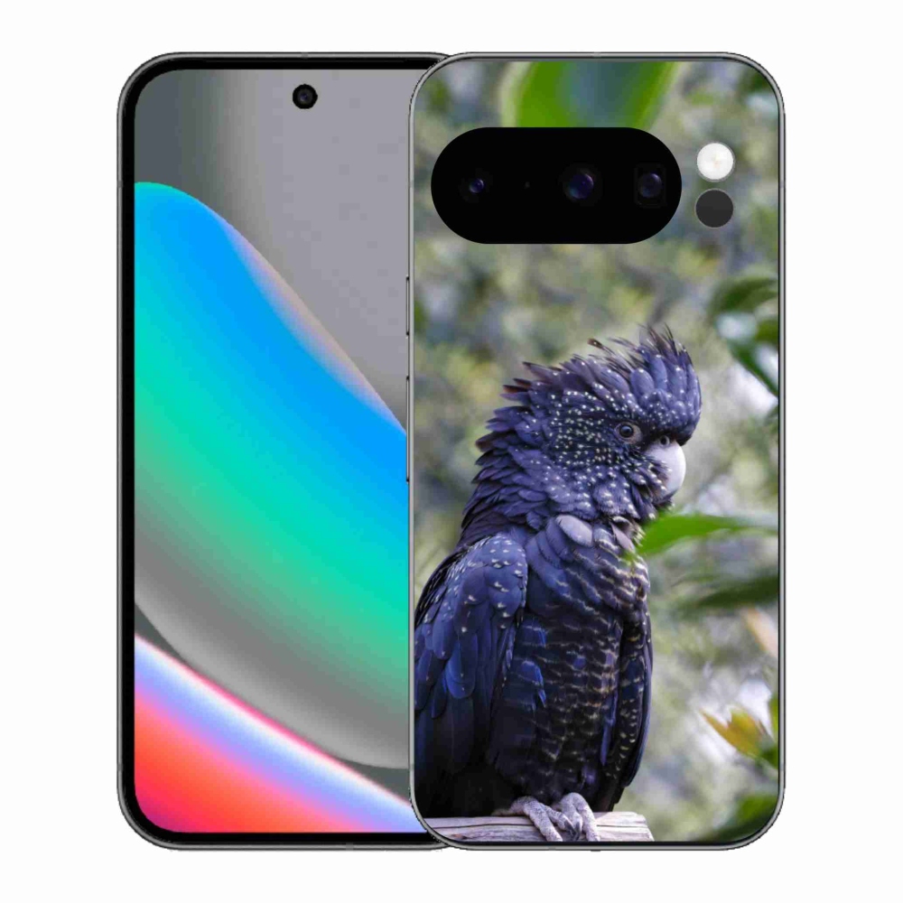 mmCase gél tok a Google Pixel 10 Pro-hoz – fekete kakadu papagáj