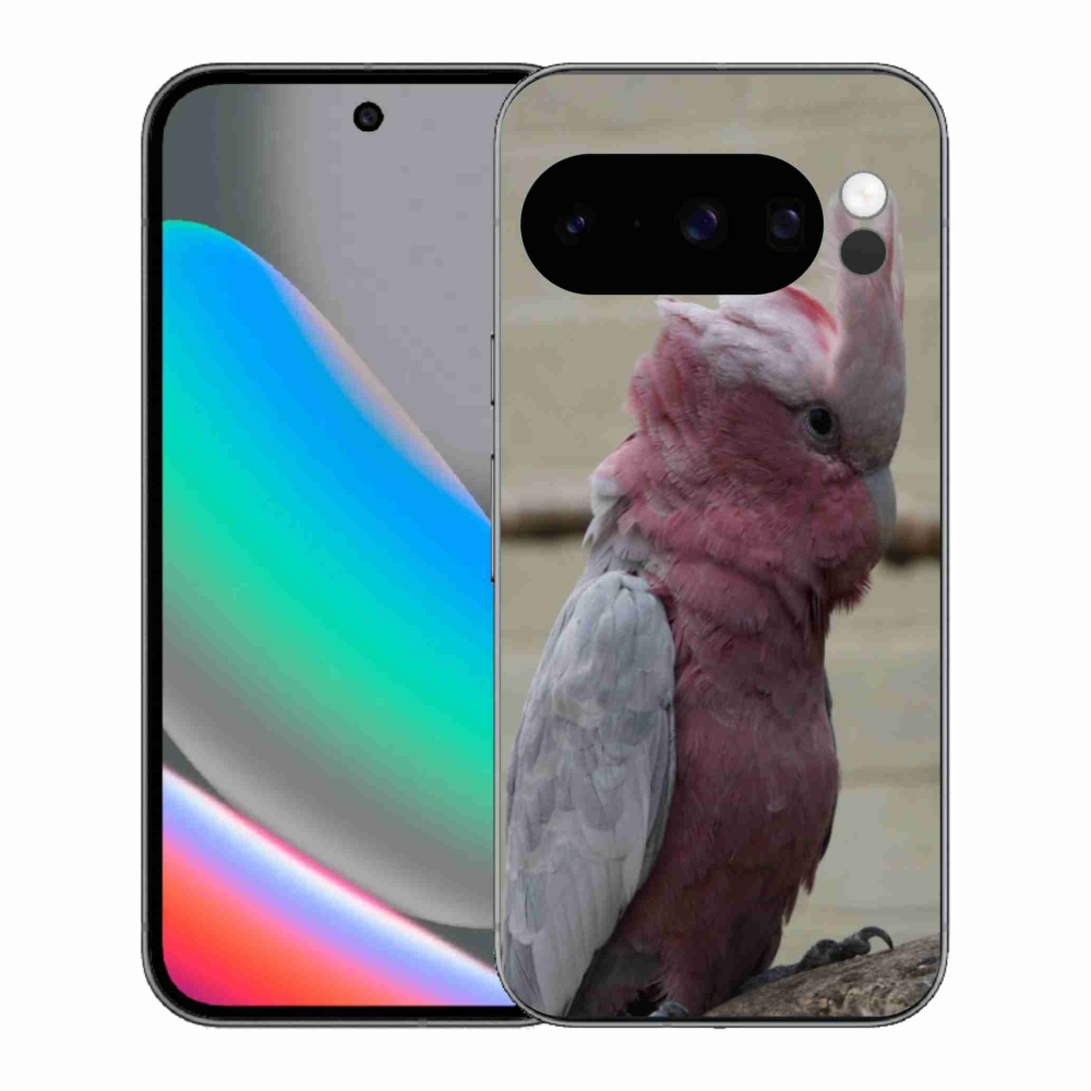 Zselés borítás mmCase a Google Pixel 10 Pro számára - papagáj kakadu rózsaszínű