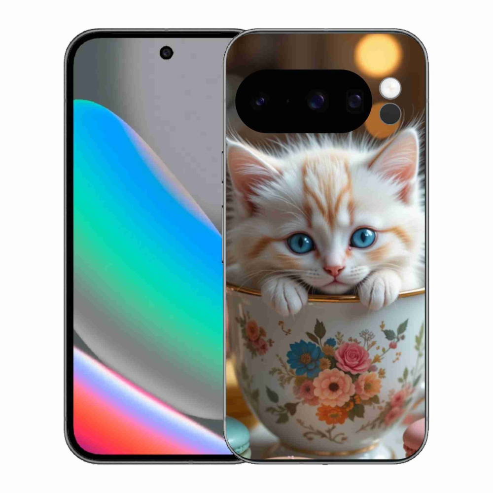 Gél borítás mmCase a Google Pixel 10 Pro számára - aranyos cica 6