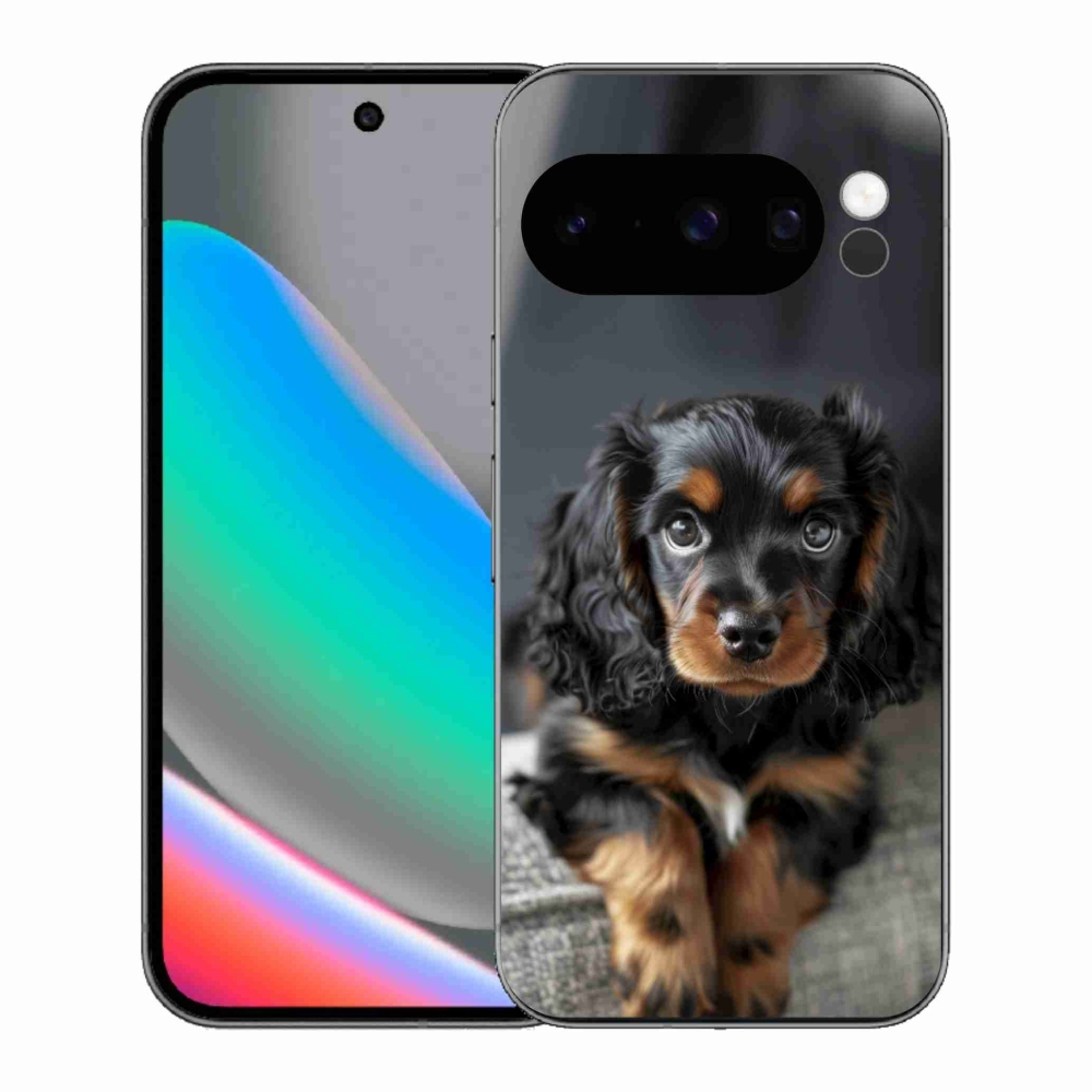 mmCase gél tok a Google Pixel 10 Pro-hoz – aranyos, hosszúszőrű tacskó