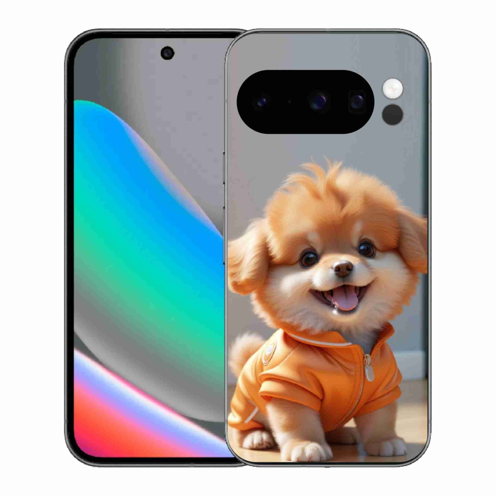 mmCase gél tok a Google Pixel 10 Pro-hoz – aranyos pomerániai pulóverben