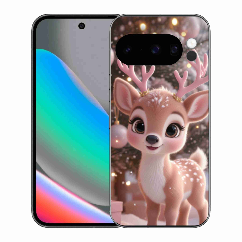 Zselés borítás mmCase a Google Pixel 10 Pro számára - aranyos rénszarvas