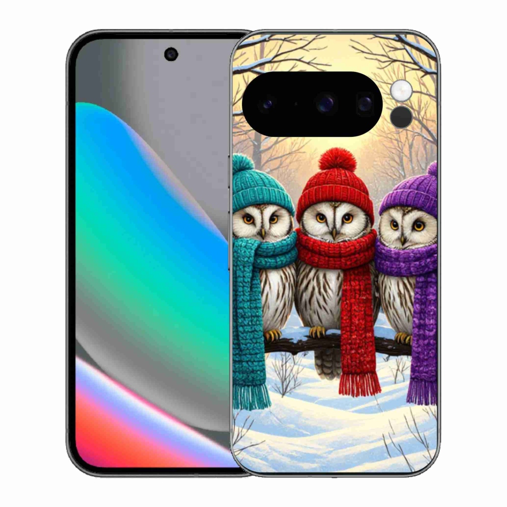 Gél borítás mmCase a Google Pixel 10 Pro számára - bagoly barátok