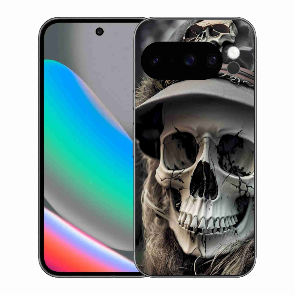 Zselés borítás mmCase a Google Pixel 10 Pro számára - sötét koponya