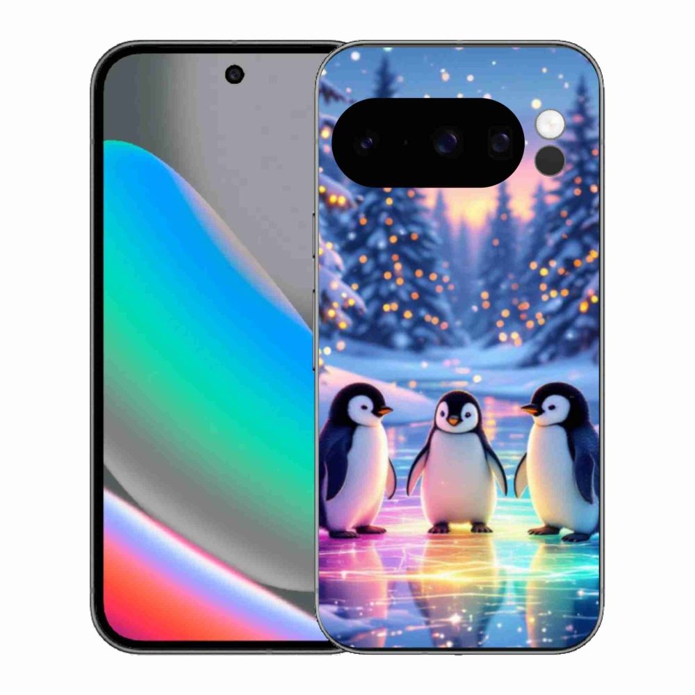 Gél borítás mmCase a Google Pixel 10 Pro számára - Pingvinek
