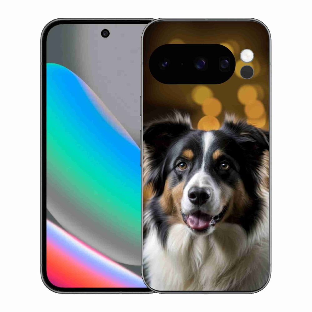 mmCase gél tok a Google Pixel 10 Pro-hoz – mosolygós ausztrál juhászkutya