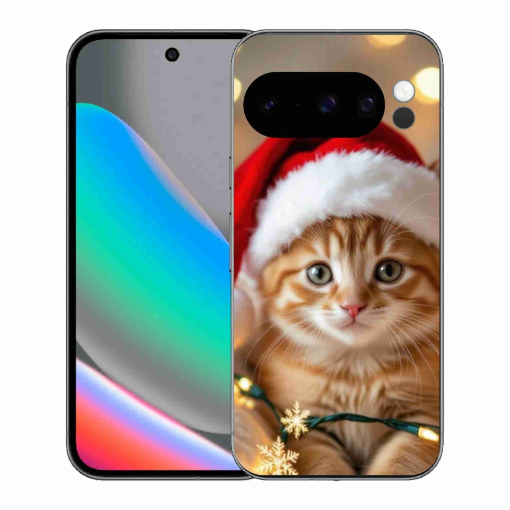 Gél borítás mmCase a Google Pixel 10 Pro számára - Karácsonyi cica