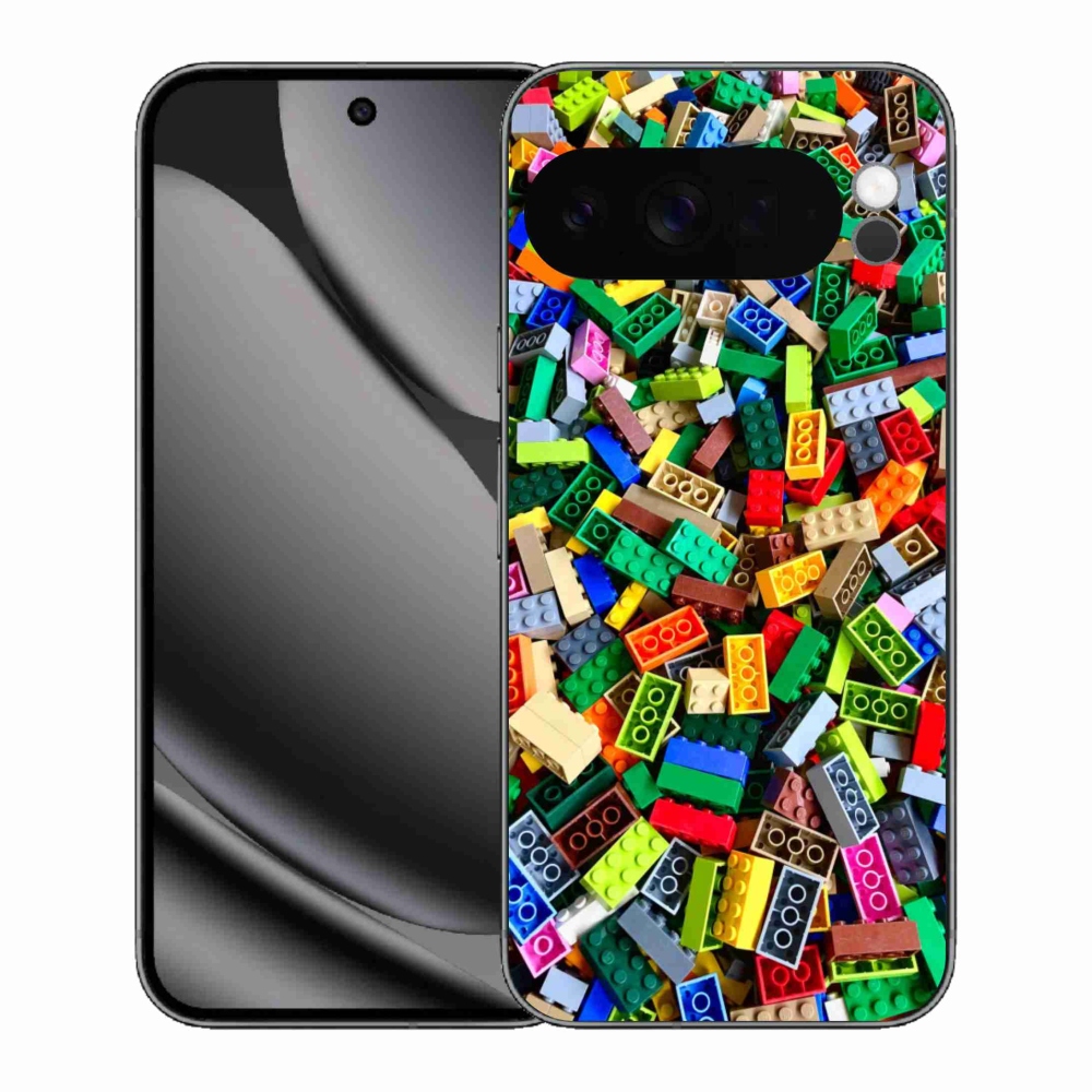 Zselés borítás mmCase a Google Pixel 10 Pro XL számára - színes építőkockák