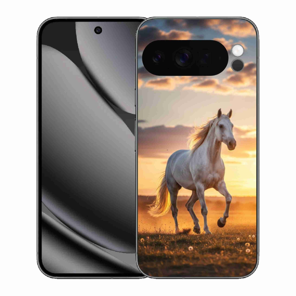 Gél borítás mmCase a Google Pixel 10 Pro XL-hez - futó fehér ló 2