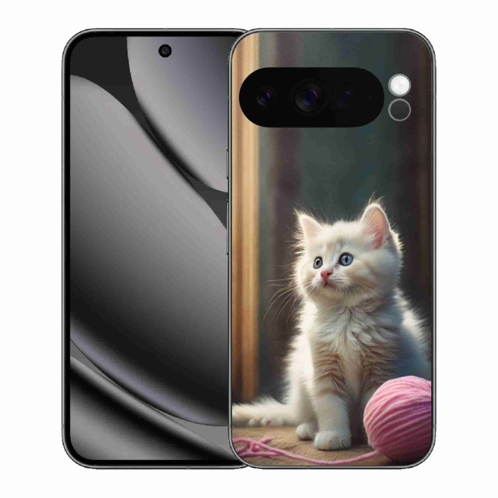 Zselés borítás mmCase a Google Pixel 10 Pro XL-hez - fehér cica 2